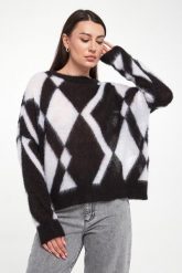 Sweter damski z moherem Onice MARELLA SPORT. Swetry Marella Sport, s, bez wzorów, z moheru, sportowe, bez ramiączek. W wyprzedaży za 587.40 zł.