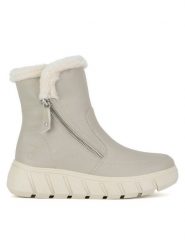 Rieker Botki Y3581-60 Beżowy. Brązowe botki Rieker, bez wzorów, bez obcasa, na płaskiej podeszwie, bez zapięcia. Za 319.00 zł.