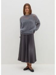 STEFANEL Spódnica w kolorze szarym rozmiar: XS. Szare spódnice Stefanel, xs, bez wzorów, midi. Za 239.99 zł.