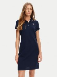 U.S. Polo Assn. Sukienka codzienna WUP1312 Granatowy Regular Fit. Niebieskie sukienki U.S. Polo Assn., na co dzień, s, bez wzorów, z bawełny, bez kołnierzyka, bez ramiączek, proste. Za 219.99 zł.