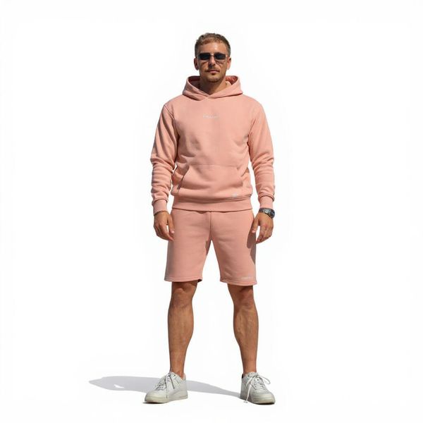 Bluza domowa z kapturem – Coral. Brązowe bluzy HOME DELUXE, l, bez wzorów, z bawełny, z kapturem, trekkingowe. Za 168.00 zł.