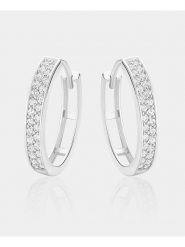 Revoni Złote kolczyki-kreole z cyrkoniami rozmiar: onesize. Szare kolczyki Revoni, z cyrkonią, złote. Za 2,253.99 zł.