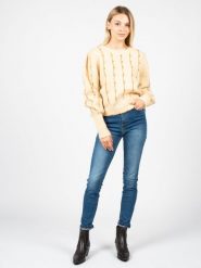 Silvian Heach Sweter "Kuina" | PGA22187 | Kobieta | Beżowy, Kremowy. Białe swetry Silvian Heach, xs, bez wzorów, z dzianiny, bez ramiączek. W wyprzedaży za 319.00 zł.