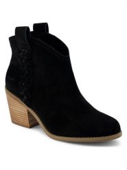 TOMS Skórzane botki w kolorze czarnym rozmiar: 40. Czarne botki TOMS, bez wzorów, eleganckie, bez obcasa, bez zapięcia. Za 316.99 zł.