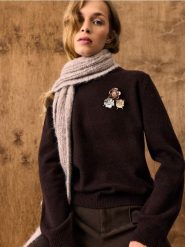 Sweter oversize z domieszką wełny - dark grey jeans. Szare swetry Sinsay, l, bez wzorów, z jeansu, bez ramiączek. Za 49.99 zł.