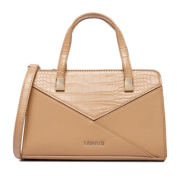 Torebka Lasocki. Brązowe torebki klasyczne Lasocki, bez wzorów, klasyczne, bez dodatków. Za 169.99 zł.