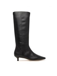 LAUREN RALPH LAUREN Kozaki Frncsa Tl Hl Bo Tal 802P15725001 Czarny. Czarne kozaki Lauren Ralph Lauren, bez wzorów, ze skóry, bez obcasa, na szpilce, bez zapięcia. Za 1,299.00 zł.