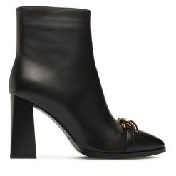 Botki Loretta Vitale. Czarne botki Loretta Vitale, bez wzorów, bez obcasa, na słupku, bez zapięcia. Za 319.99 zł.