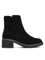 Clara Barson Botki CEO-LM13355-X06 Czarny. Czarne botki Clara Barson, bez wzorów, z materiału, bez obcasa, na płaskiej podeszwie, bez zapięcia. Za 159.99 zł.