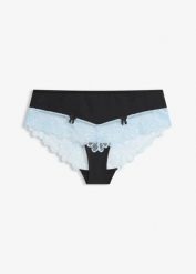Figi panty. Szare figi bonprix, bez wzorów, z bawełny. Za 44.99 zł.