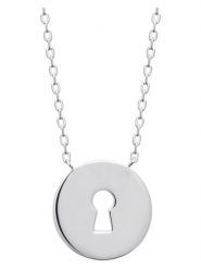 L'Atélier Précieux Srebrny naszyjnik z elementem ozdobnym - dł. 45 cm rozmiar: onesize. Szare naszyjniki l'Atelier precieux, z materiału, srebrne. Za 173.99 zł.