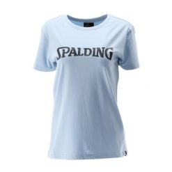 Koszulka damska Spalding Logo. Niebieskie t-shirty sportowe spalding, s, bez wzorów, z bawełny, bez ramiączek, do koszykówki. Za 183.50 zł.