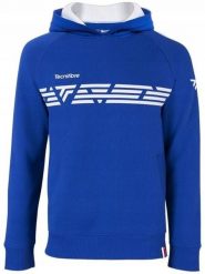 Bluza z kapturem damska Tecnifibre Fleece Hoodie. Niebieskie bluzy TECNIFIBRE, m, bez wzorów, z bawełny, bez ramiączek, bez kaptura. Za 249.99 zł.