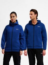 Bluza z kapturem i zamkiem błyskawicznym Hummel Tech Fleece Regular. Niebieskie bluzy Hummel, na wiosnę, xs, bez wzorów, z bawełny, klasyczne, bez ramiączek, z kapturem. Za 341.35 zł.