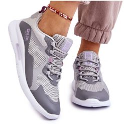 Damskie Buty Sportowe Sneakersy Big Star LL274371 Szare. Szare buty treningowe bez wzorów, z gumy, bez zapięcia. Za 328.54 zł.