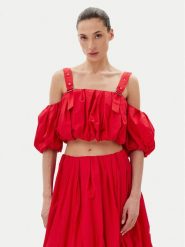 PINKO Top 105176 A2LD Czerwony Regular Fit. Czerwone topy Pinko, m, bez wzorów, z syntetyku, bez kołnierzyka, bez ramiączek. Za 1,099.00 zł.