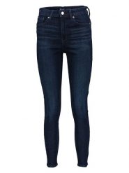 GAP Dżinsy - Skinny fit - w kolorze granatowym rozmiar: W34. Niebieskie jeansy GAP, bez wzorów, klasyczne, z podwyższonym stanem. Za 88.23 zł.