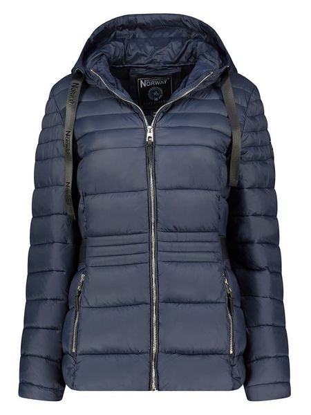 Geographical Norway Kurtka pikowana w kolorze granatowym rozmiar: L. Niebieskie kurtki Geographical Norway, l, bez wzorów, bez kaptura. Za 209.82 zł.