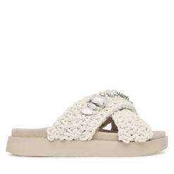 Klapki Inuikii. Białe klapki Inuikii, bez wzorów, bez obcasa, bez zapięcia. Za 899.99 zł.