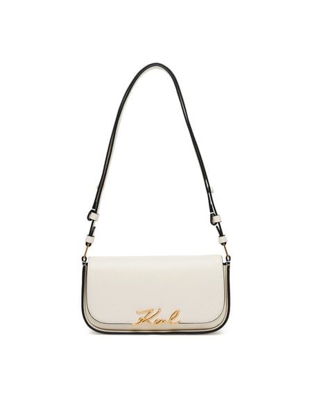 KARL LAGERFELD Torebka A1W30039 Écru. Białe listonoszki KARL LAGERFELD, bez wzorów, ze skóry, bez dodatków. Za 759.99 zł.