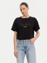 Gaudi T-Shirt 511BD64030 Czarny Regular Fit. Czarne t-shirty Gaudi, s, bez wzorów, z bawełny, bez kołnierzyka, bez ramiączek. Za 249.99 zł.