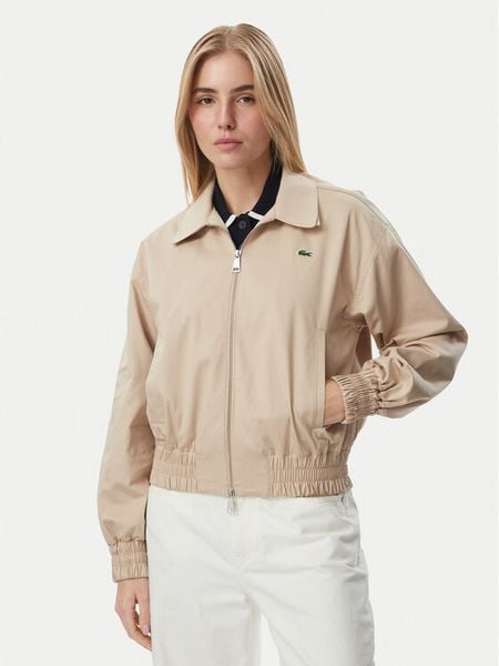 Lacoste Kurtka przejściowa BF5305 Beżowy Relaxed Fit. Brązowe kurtki Lacoste, bez wzorów, bez kaptura. Za 1,209.00 zł.