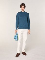 Rodier Wełniany sweter w kolorze niebieskim rozmiar: S. Niebieskie swetry Rodier, s, bez wzorów, z wełny, bez ramiączek. Za 260.99 zł.