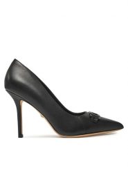 Guess Szpilki 5RGZ14 7103A Czarny. Czarne szpilki Guess, z aplikacjami, ze skóry, bez obcasa, na szpilce, bez zapięcia. Za 669.99 zł.