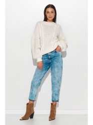Nominou Sweter w kolorze kremowym rozmiar: onesize. Brązowe swetry Nominou, bez wzorów, z wełny, bez ramiączek. Za 184.89 zł.