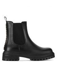 JENNY Sztyblety HY60208-1 Czarny. Czarne botki Jenny, bez wzorów, bez obcasa, na płaskiej podeszwie, bez zapięcia. Za 143.99 zł.