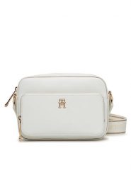Tommy Hilfiger Torebka Th Joy Camera Bag AW0AW16812 Biały. Białe listonoszki Tommy Hilfiger, bez wzorów, ze skóry, bez dodatków. Za 229.99 zł.