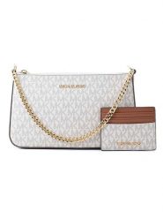 Michael Kors Torebka w kolorze kremowym - 26 x 24 x 8 cm rozmiar: onesize. Brązowe torebki klasyczne Michael Kors, bez wzorów, z materiału, bez dodatków. Za 860.59 zł.