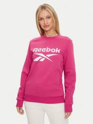 Reebok Bluza Identity Big Logo Fleece Crew 100075949 Różowy Regular Fit. Czerwone bluzy Reebok, l, bez wzorów, z bawełny, bez kaptura. Za 109.99 zł.