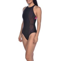 Strój kąpielowy damski jednoczęściowy sportowy Arena Bodylift Elisa. Czarne stroje jednoczęściowe Arena, bez wzorów, sportowe. Za 191.98 zł.