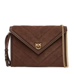 Torebka PINKO. Brązowe kopertówki Pinko, bez wzorów, bez dodatków. Za 879.99 zł.