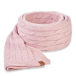 Szalik damski na zimę Brødrene s10 113 pudrowy. Czerwone szaliki i kominy na jesień, bez wzorów. Za 94.90 zł.