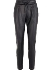 Vero Moda Spodnie "VMEVA" w kolorze czarnym rozmiar: L/L30. Czarne spodnie materiałowe Vero Moda, bez wzorów, z materiału. Za 127.65 zł.