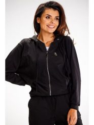 Awama Bluza w kolorze czarnym rozmiar: XL. Czarne bluzy Awama, xl, z aplikacjami, bez ramiączek, bez kaptura. Za 149.66 zł.