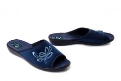 Adanex 30301 DIK2VNH granatowy, klapki damskie. Niebieskie klapki Adanex, bez wzorów, bez obcasa, bez zapięcia. Za 59.99 zł.