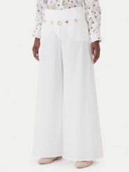 Marella Spodnie materiałowe Gala 2613131122 Biały Wide Leg. Białe spodnie materiałowe Marella, bez wzorów, z bawełny. Za 1,034.99 zł.