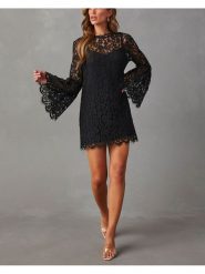 Milan Kiss Sukienka w kolorze czarnym rozmiar: L. Czarne sukienki Milan Kiss, na co dzień, l, bez wzorów, z koronki, bez kołnierzyka, bez ramiączek, mini, proste. Za 173.99 zł.