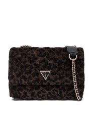 Guess Torebka Giully II br Brązowy. Brązowe kopertówki Guess, z aplikacjami, z materiału, wizytowe, bez dodatków. Za 469.99 zł.