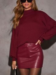 Milan Kiss Sweter w kolorze czerwonym rozmiar: L. Czerwone swetry Milan Kiss, l, bez wzorów, prążkowane, bez ramiączek. Za 209.82 zł.