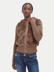 Juicy Couture Kardigan JCOIJ226551 Brązowy ciemny Regular Fit. Brązowe swetry Juicy Couture, m, bez wzorów, bez ramiączek. Za 499.99 zł.
