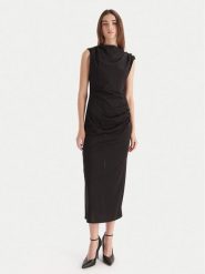 Marella Sukienka koktajlowa Scuola 2523626011 Czarny Slim Fit. Czarne sukienki Marella, xl, bez wzorów, z syntetyku, wizytowe, bez kołnierzyka, bez ramiączek. Za 1,019.00 zł.
