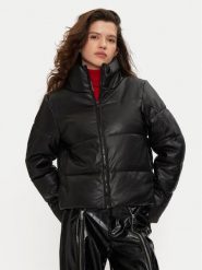 ONLY Kurtka zimowa Elsie 15322016 Czarny Regular Fit. Czarne kurtki ONLY, na zimę, m, bez wzorów, ze skóry, bez kaptura. Za 199.99 zł.