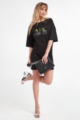 Sukienka mini ARMANI EXCHANGE. Sukienki Armani Exchange, s, bez wzorów, bez kołnierzyka, bez ramiączek, mini. W wyprzedaży za 441.75 zł.