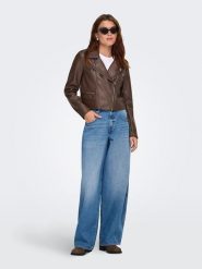 ONLY Kurtka w kolorze brązowym ze skóry syntetycznej rozmiar: M. Brązowe kurtki ONLY, m, bez wzorów, ze skóry, bez kaptura. Za 130.99 zł.