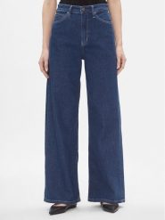 Calvin Klein Jeansy High Rise Wide - Mid Blue K20K206304 Granatowy Relaxed Fit. Niebieskie jeansy Calvin Klein, bez wzorów, z jeansu. Za 219.99 zł.