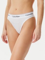 Calvin Klein Underwear Figi klasyczne z wysokim stanem LV00QF8319 Biały. Białe figi Calvin Klein Underwear, bez wzorów, z podwyższonym stanem. Za 79.99 zł.
